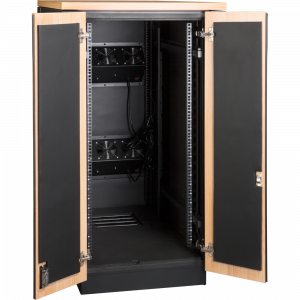 LANMASTER SOUNDPROOF soundproofed cabinet, 750x1030 mm, wood finish, larch color